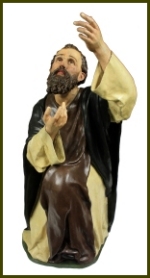 santo domenicano in adorazione